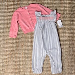 carter’s babygirl jumpsuit & matching sweater